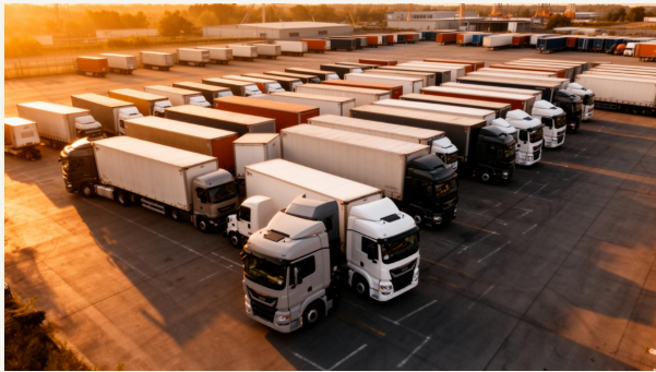 Flota de camiones Transporte JMF